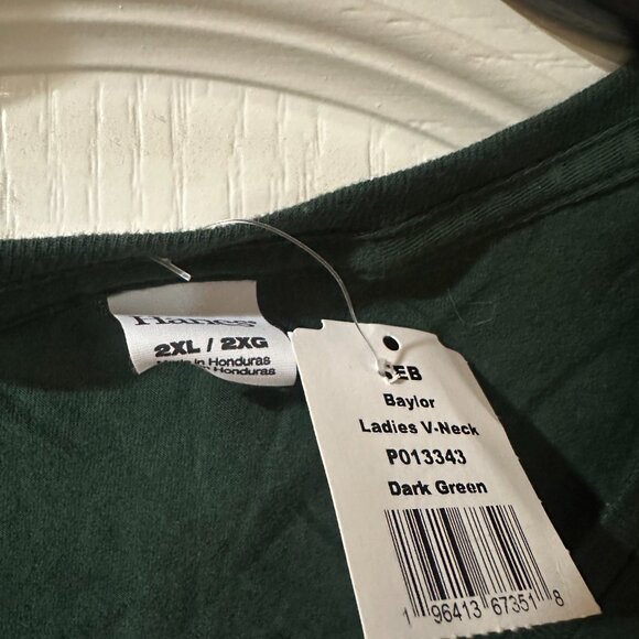 Baylor Bears Women’s V-Neck T-Shirt – Dark Green, Size 2XL, NWT - Picture 3 of 5